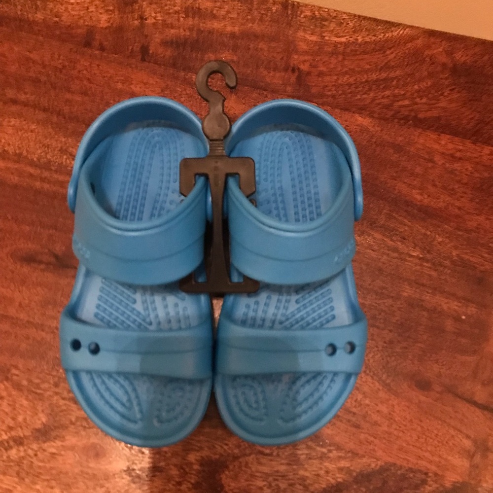 NEW without tags, solid blue Crocs kids size 12